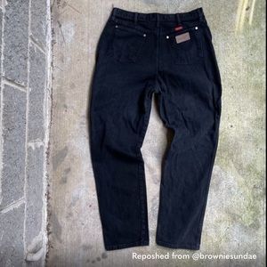 Vintage 1980’s Womens Wrangler Black High Waisted Jeans